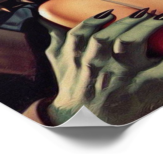  griezelige horrorkunst poster (Hoek)