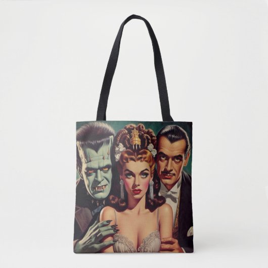 griezelige horrorkunst tote bag (Voorkant)