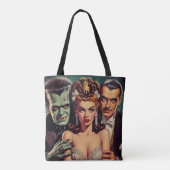 griezelige horrorkunst tote bag (Achterkant)