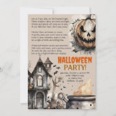 Griezelige Jack O lantaarn Halloween Gedicht Uitno Aankondiging (Voorkant)