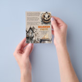 Griezelige Jack O lantaarn Halloween Gedicht Uitno Flyer (Hand)