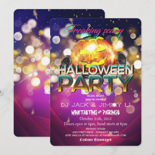 Griezelige Jack O Lantern Disco Bal Halloween Kaart