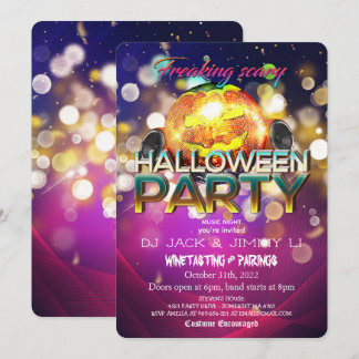 Griezelige Jack O Lantern Disco Bal Halloween Kaart