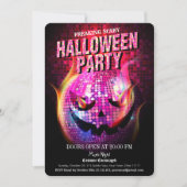 Griezelige Jack O Lantern Disco Bal Halloween Kaart (Voorkant)
