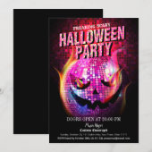 Griezelige Jack-O-Lantern Disco Bal Kaart (Voorkant / Achterkant)