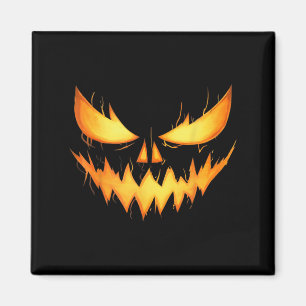 Griezelige Jack O Lantern Gesneden Pompoen Gezicht Magneet