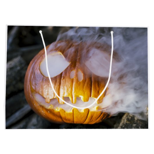Griezelige Jack-o-lantern Groot Cadeauzakje (Achterkant)