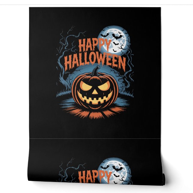 Griezelige Jack O' Lantern Halloween Behang (Afrollen)