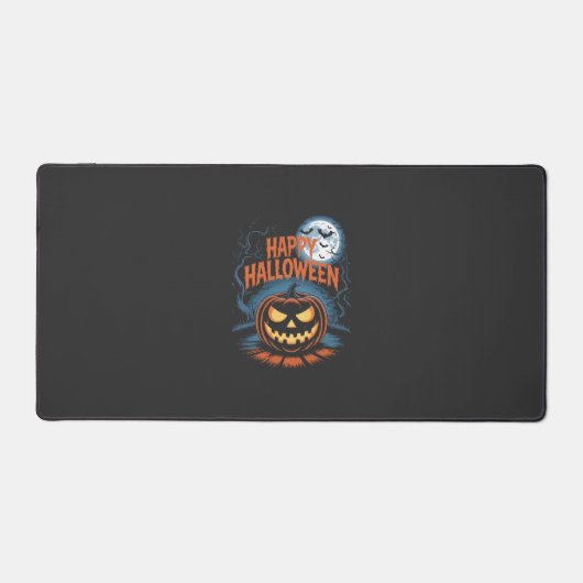 Griezelige Jack O Lantern Halloween Bureaumat (Voorkant)