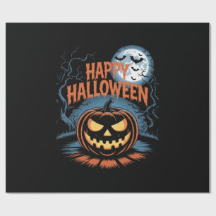 Griezelige Jack O’ Lantern Halloween Cadeaupapier
