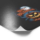 Griezelige Jack O Lantern Halloween Foto Afdruk (Hoek)