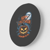 Griezelige Jack O Lantern Halloween Grote Klok (Hoek)