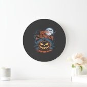 Griezelige Jack O Lantern Halloween Grote Klok (Huis)