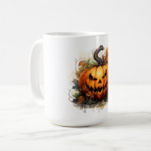Griezelige Jack-O-Lantern Koffiemok (Voorkant links)