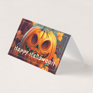 Griezelige Jack-o-Lantern Merry Halloween Kunst Kaart