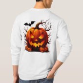 Griezelige Jack O Lantern Met Gloeiende Ogen 🎃 T-shirt (Achterkant)