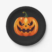 Griezelige Jack-o'-Lantern Pompoen Halloween Bord (Voorkant)