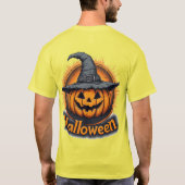 Griezelige Jack-O'-Lantern Pompoen T-shirt (Achterkant)