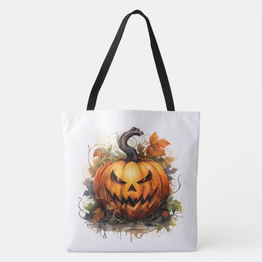 Griezelige Jack-o-Lantern Tote Bag (Voorkant)