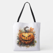 Griezelige Jack-o-Lantern Tote Bag (Achterkant)