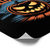 Griezelige Jack O'Lantern Halloween Poster (Hoek)