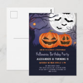 Griezelige Jack O'Lantern Halloween Verjaardagsfee Briefkaart (Voorkant / Achterkant)