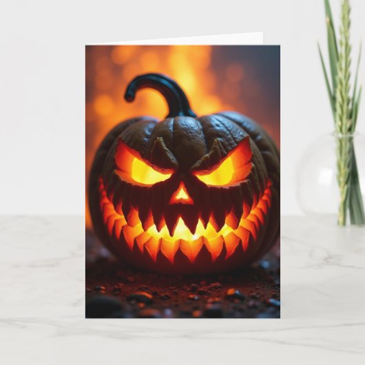Griezelige Jack Olantern Kaart (Voorkant)