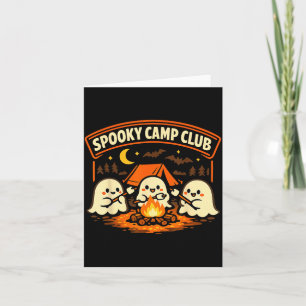 Griezelige Kampclub Halloween Schattig Geest Kampe Kaart