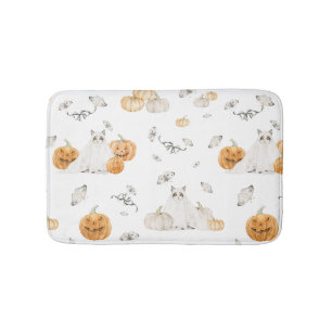 Griezelige kat Halloween badmat
