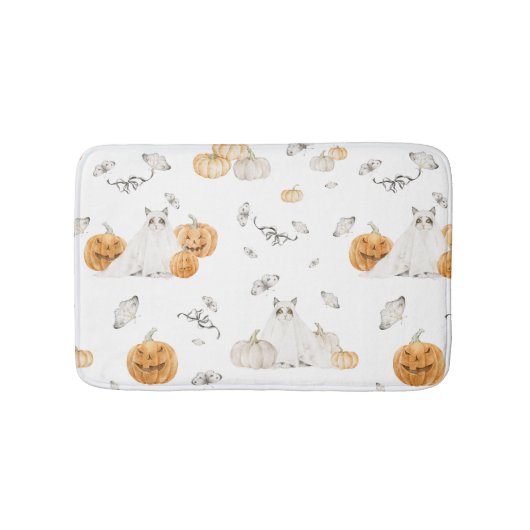 Griezelige kat Halloween badmat (Voorkant)
