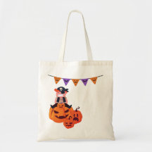 Griezelige Kat Halloween Boodschappentas