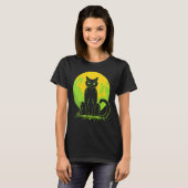 Griezelige Kat Halloween T-shirt (Voorkant volledig)
