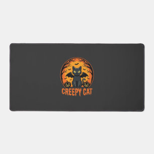 Griezelige Kat Halloween Vleermuis Maan Grafisch O Bureaumat