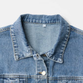 Griezelige Kat Halloween Zwarte Begraafplaats Vlee Denim Jacket (Kraag)