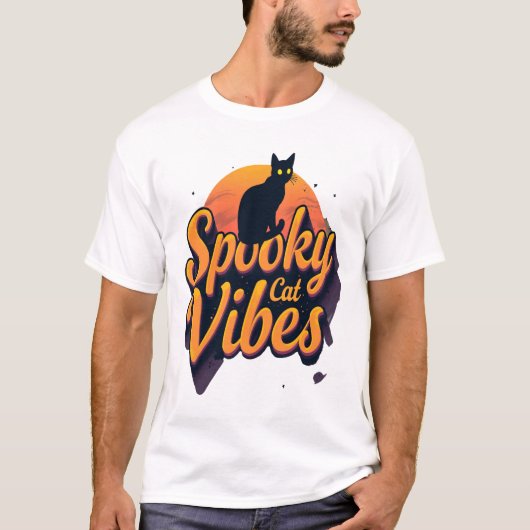 Griezelige Kat Vibes 2 T-shirt (Voorkant)