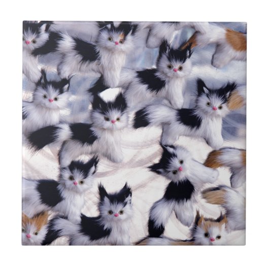 griezelige katten tegeltje (Voorkant)