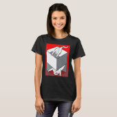 Griezelige kattenkunst kitten meme t-shirt (Voorkant volledig)