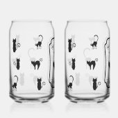 Griezelige kattenliefhebber drinkglas blikvorm glas (Voorkant)