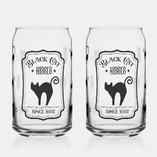 Griezelige kattenliefhebber drinkglas blikvorm glas