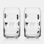 Griezelige kattenliefhebber drinkglas blikvorm glas (Rechts)