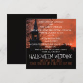 Griezelige kerk Halloween bruiloft uitnodiging (Voorkant / Achterkant)