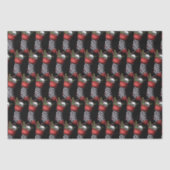 Griezelige kerst gotische schedel kous tissuepapier (Voorkant)