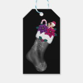 Griezelige kerst kous cadeaulabel (Voorkant)