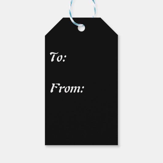 Griezelige kerst kous cadeaulabel (Achterkant)