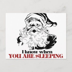  griezelige kerstman feestdagenkaart