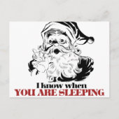  griezelige kerstman feestdagenkaart (Voorkant)