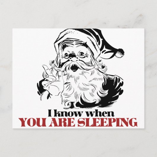  griezelige kerstman feestdagenkaart (Voorkant)