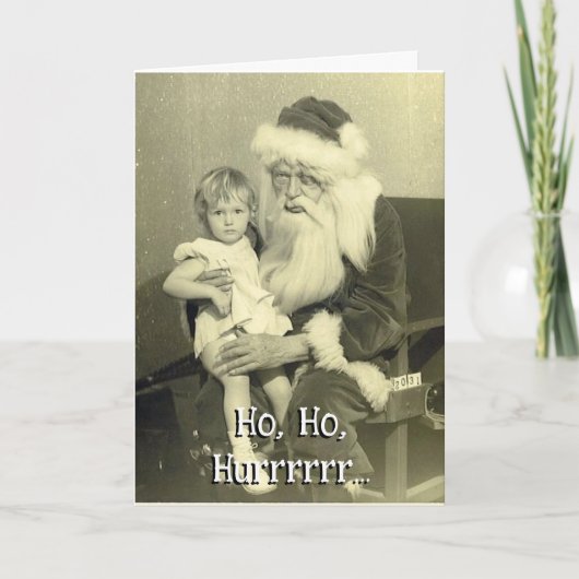 Griezelige kerstman in elkaar geslagen aankondiging (Voorkant)