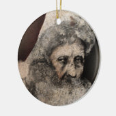 Griezelige Kerstman Keramische Kerst Ornament (Links)