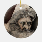 Griezelige Kerstman Keramische Kerst Ornament (Achterkant)
